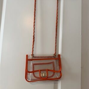 Transparent Orange Crossbody Bag
